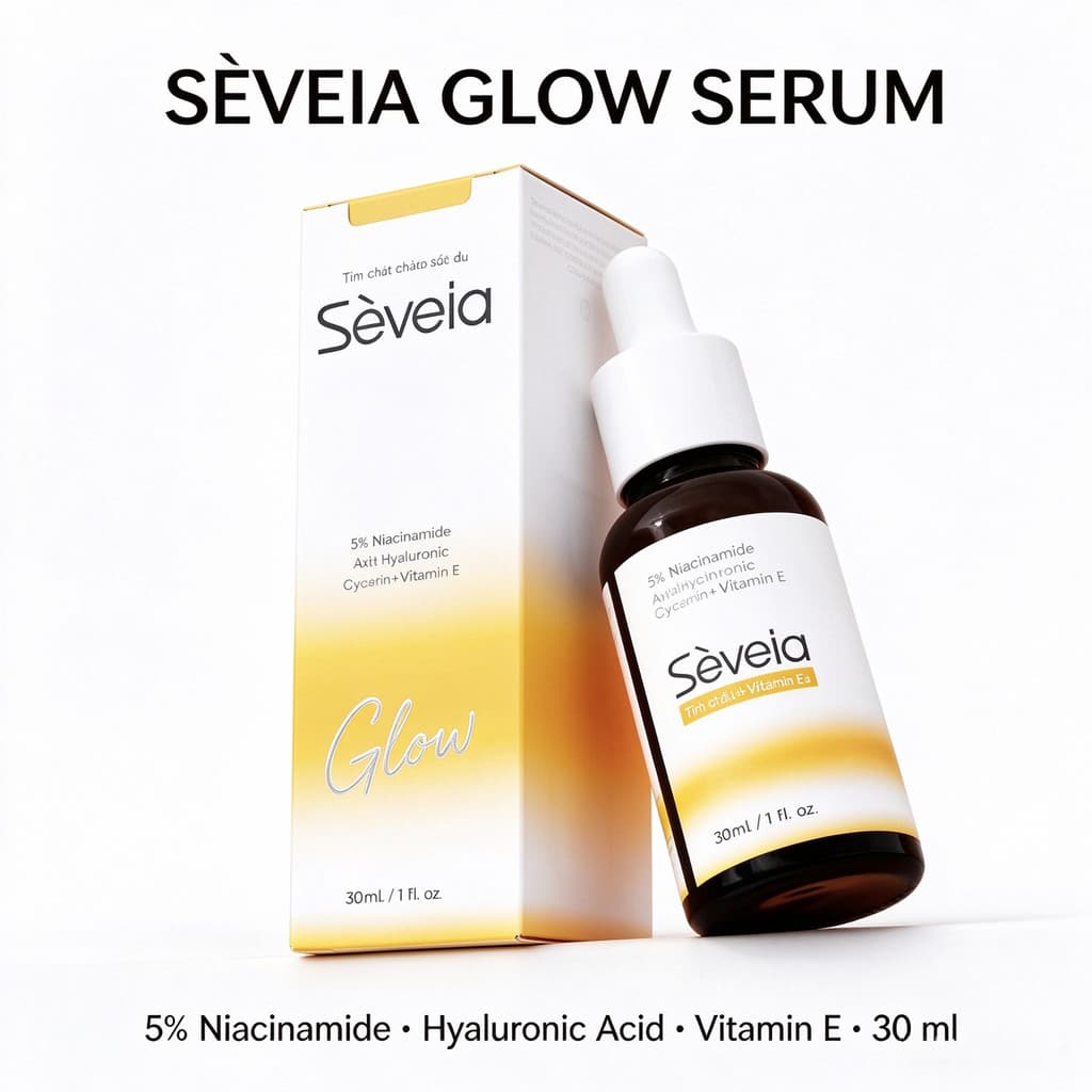 Sèveia, sérum facial de 30 ml, com niacinamida e vitamina C, um suplemento para o cuidado da pele, com fórmula hidratant