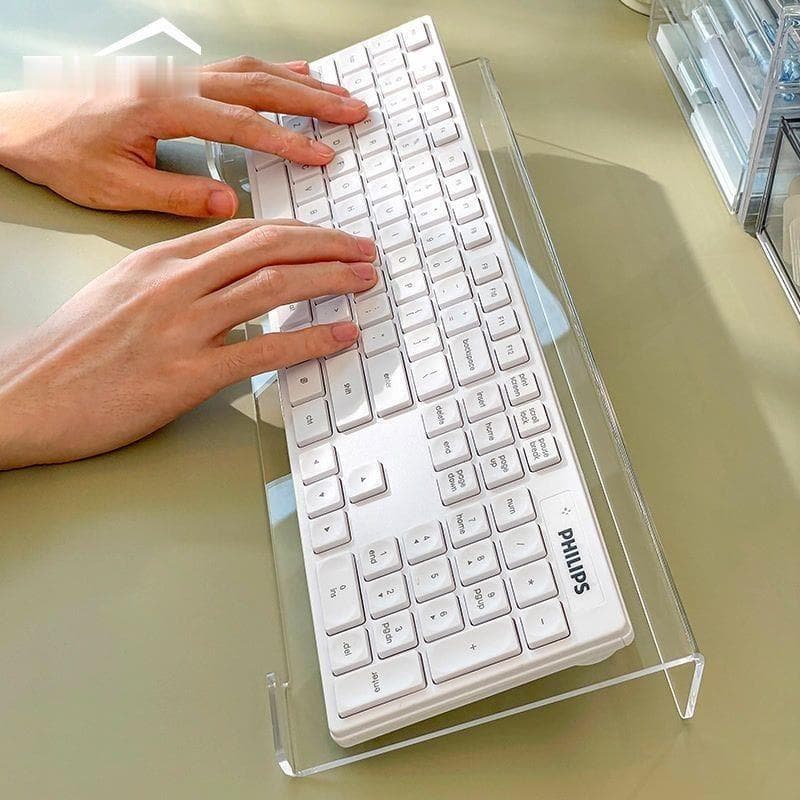 Acrílico antiderrapante teclado elevado Rack desktop digitação suporte desktop computador suporte de mesa computador