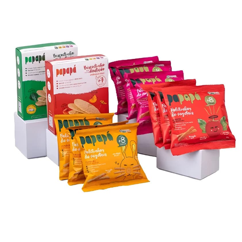 Biscoitos De Bebe Saudavel Kit Papapa Dentição E Palitinhos