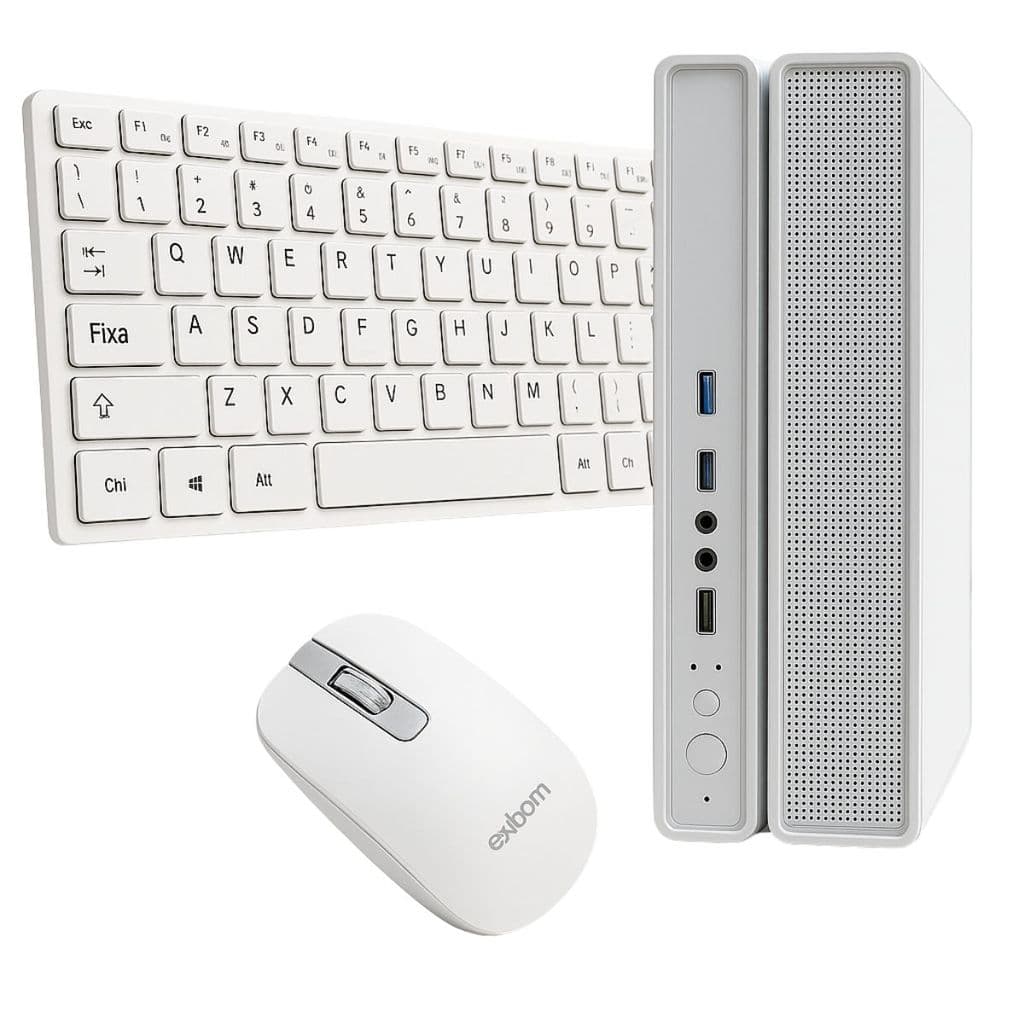 Computador Slim Branco MultiPC i3 6ª Geração 16GB SSD 256GB Windows 11+Kit Teclado e Mouse Completo