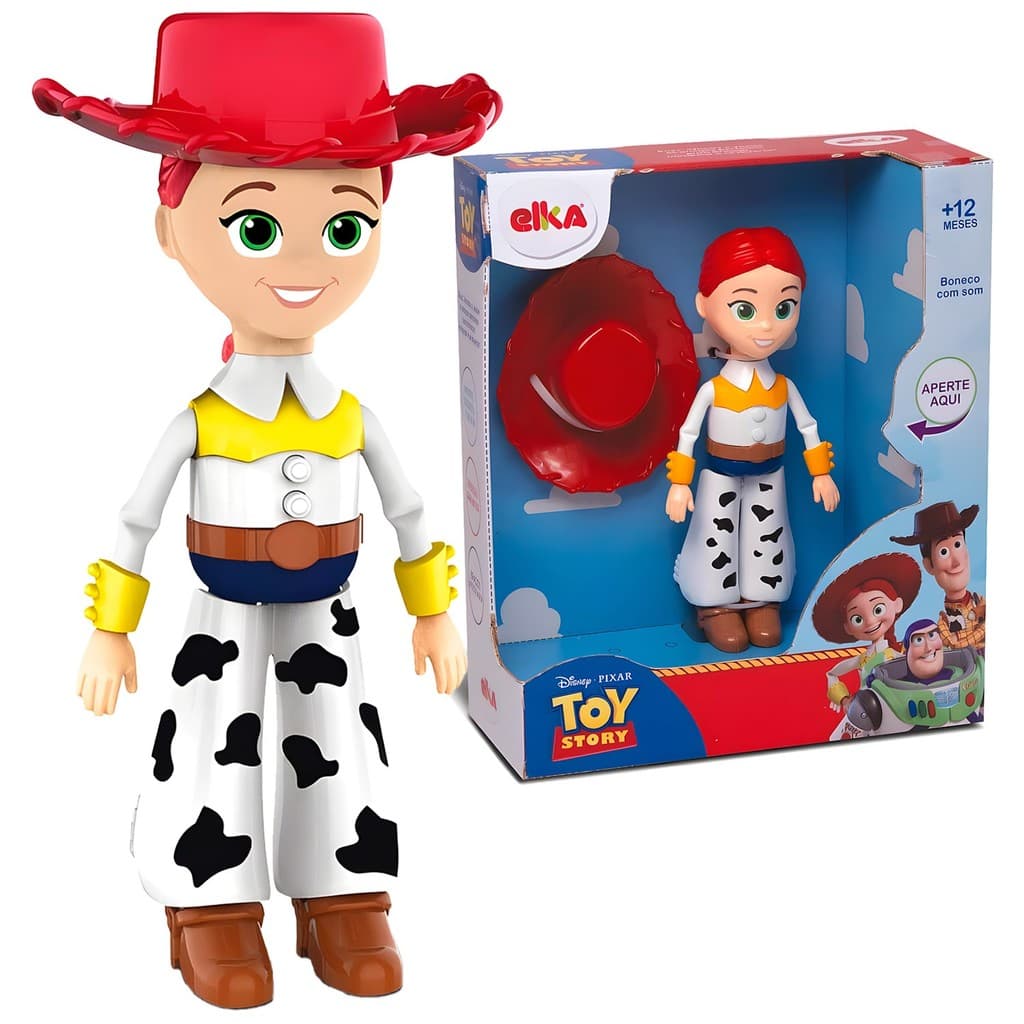 Boneca Jessie Toy Story Articulada Disney Pixar Cowgirl Articulada Com Efeitos Sonoros - Elka