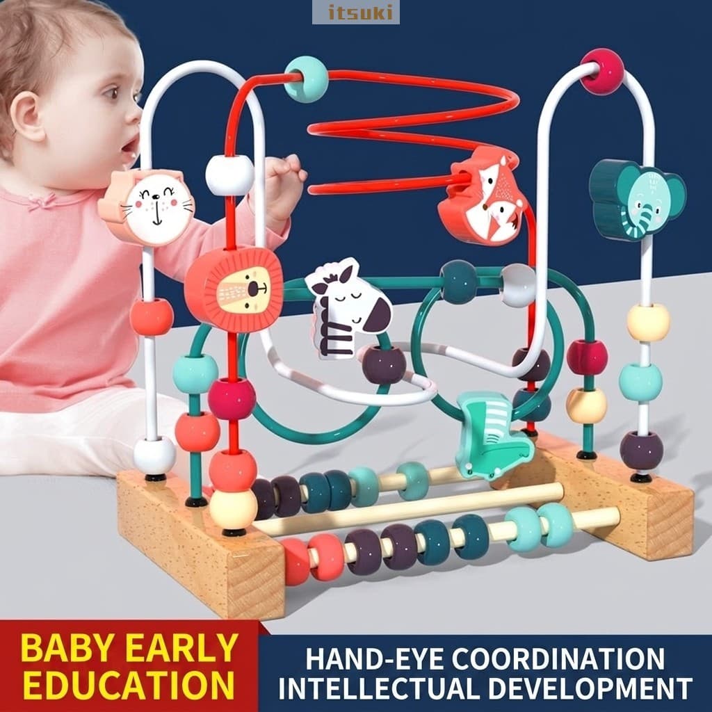 Brinquedos Cerebrais Educativos Com Contas Para Bebês De 1 A 3 Anos-Brinquedo Multifuncional De Aprendizagem Precoce Men