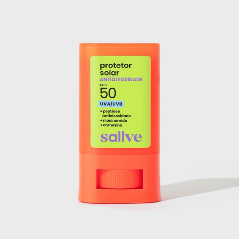 PROTETOR SOLAR BASTÃO ANTIOLEOSIDADE - FPS50 - SALLVE