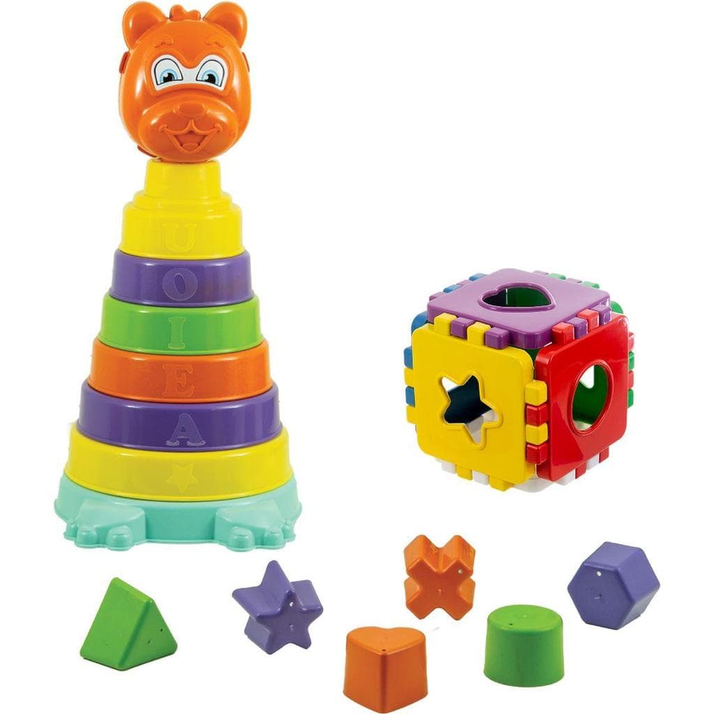 Brinquedo Educativo Urso + Cubo Educativo - Kendy Brinquedos