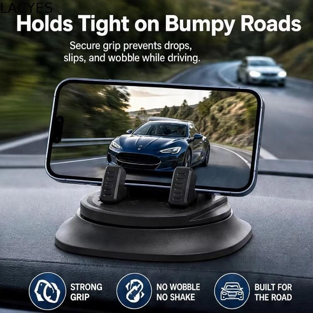 Suporte De Telefone Para Carro LACYES , Painel Antiderrapante De Silicone PC + ABS Móvel De Design Estável