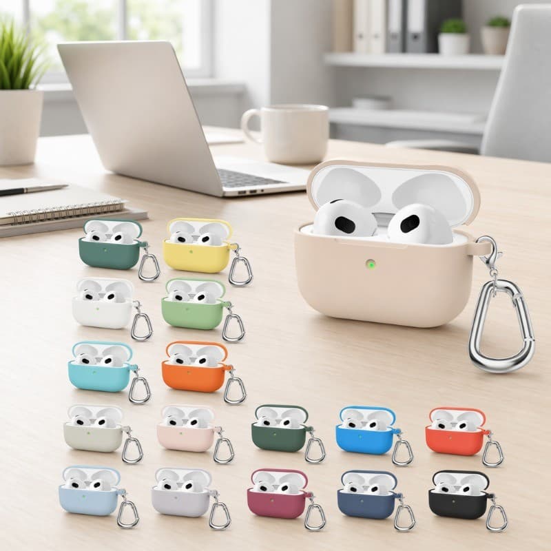 JF Compativel AirPods Capa Silicone comaptivel pro Proteção Total Anti Impacto