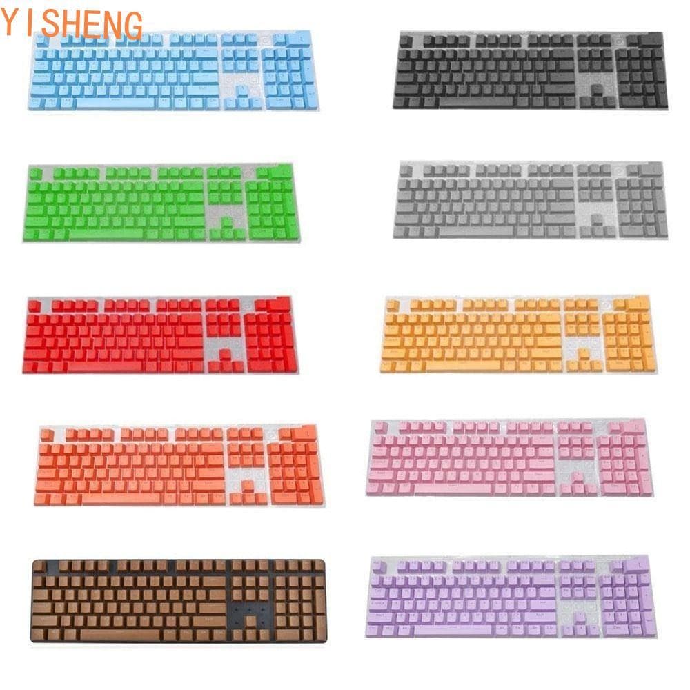 YISHENG Teclas Mecânicas Transparentes 104 Peças Teclado Mecânico Injeção OEM 104/108 980k Em Branco