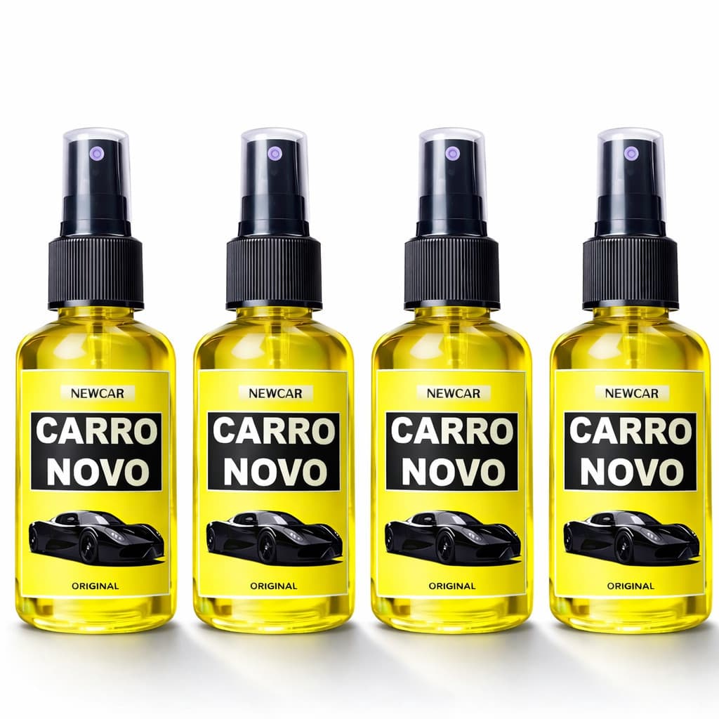 Kit 4 Cheirinho CARRO NOVO Spray Automotivo para Carro Aromatizante Concentrado NEWCAR
