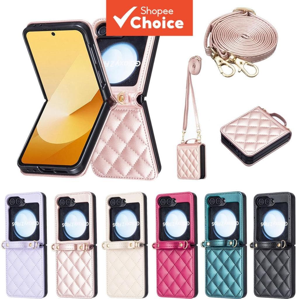 Capa de couro em relevo adequada para Samsung, case para celular dobrável Zflip34567, bolsa carteira para celular