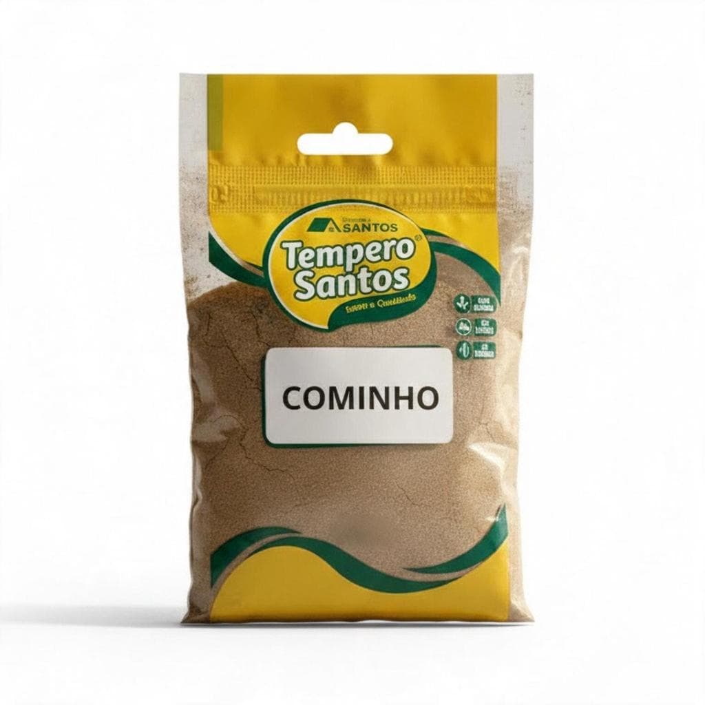 Tempero Cominho Em Pó Puro - 500g | Para Carnes Arroz Feijão - Tempero Santos
