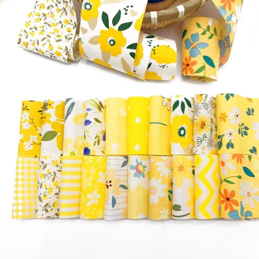 FIWICKA 40 Peças De Tecido Patchwork , Tiras Acolchoadas , De Algodão Floral DIY Material De Costura Artesanal