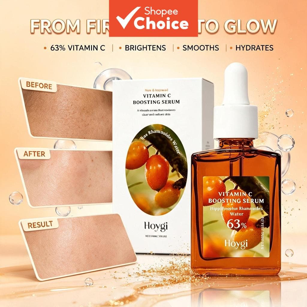 Essência Facial Hidratante com Vitamina C de Espinheiro Marítimo Orgânico, Antimanchas para Tratamento de Pele de Vidro