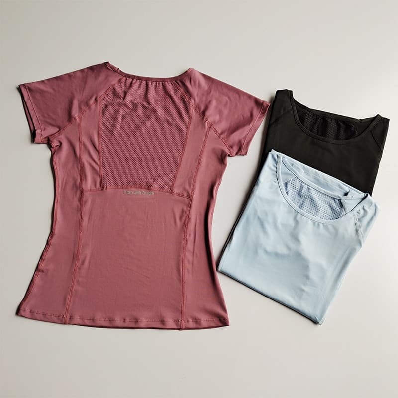 Roupas de fitness femininas, camisetas de ginástica e yoga, camisetas femininas de secagem rápida, tops femininos para a