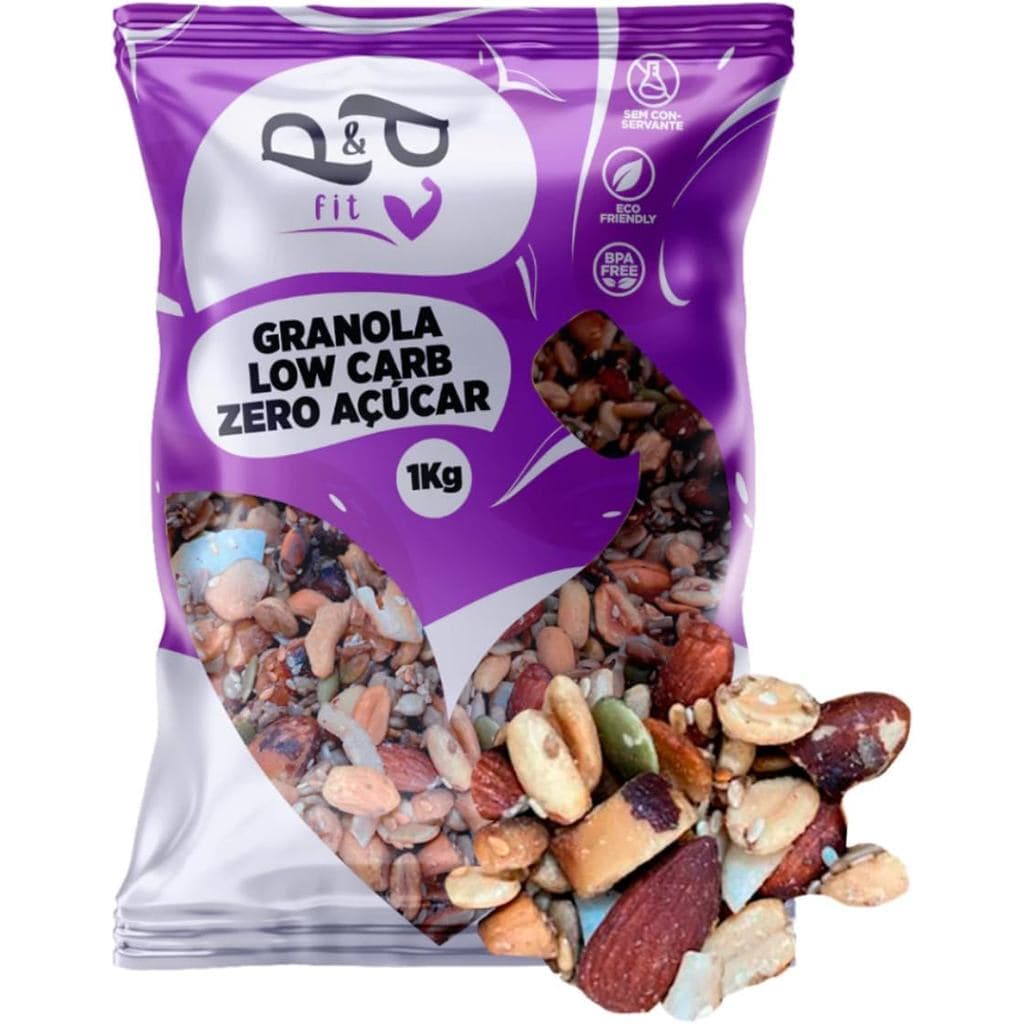 Granola Premium Low Carb Zero Açúcar Sem Glúten 1Kg - P&P | Sem Glúten, Escolha mais saudável, Sem lactose, Sem Açúcar