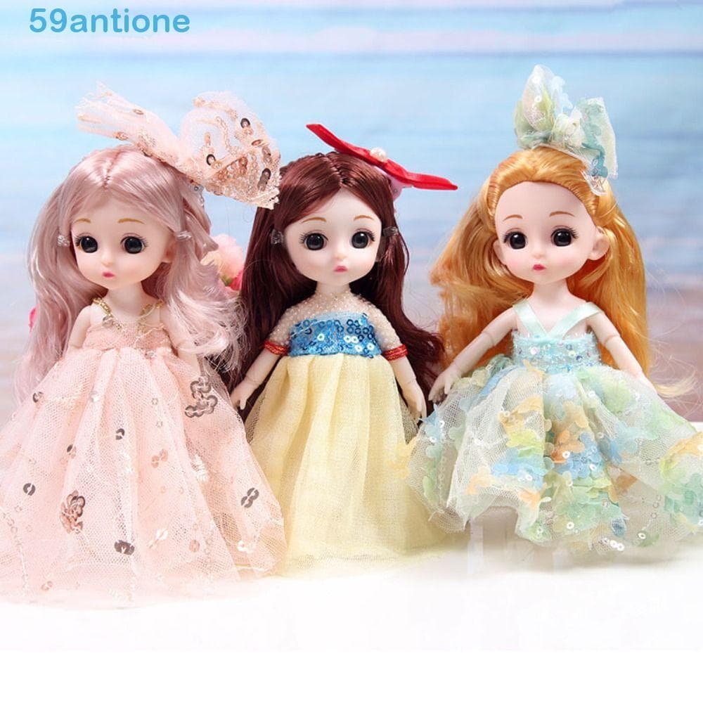 Mini Multi Joint Boneca Princesa Bonecas Brinquedos Roupas Vestir-Se Articulado Criança Menina Brinquedo Conjunto