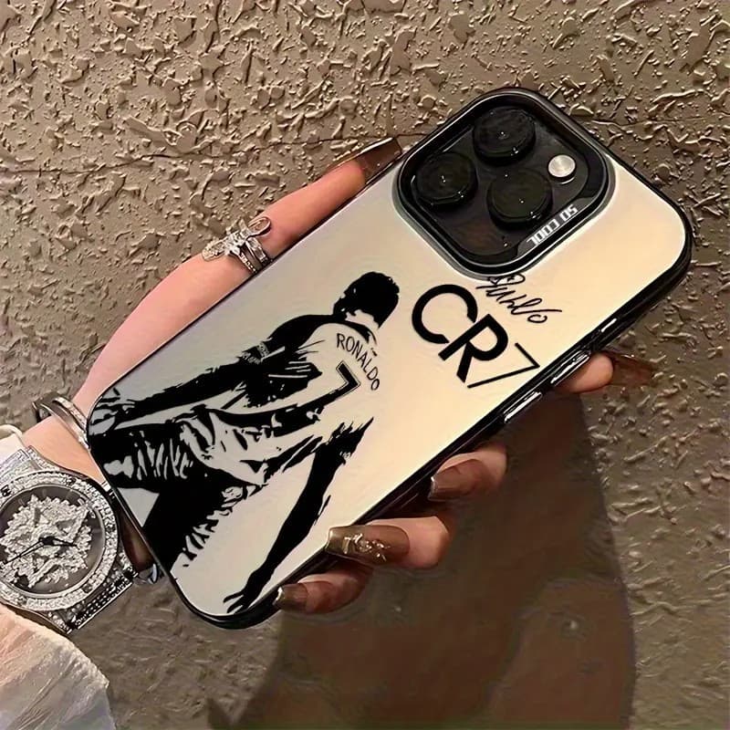 Anti-impacto silicone Capinha capa Fosco Cristiano Ronaldo para Samsung A14 A15 A16 A17 A72 A32 A54 S23 S24 S25 FE ULTRA