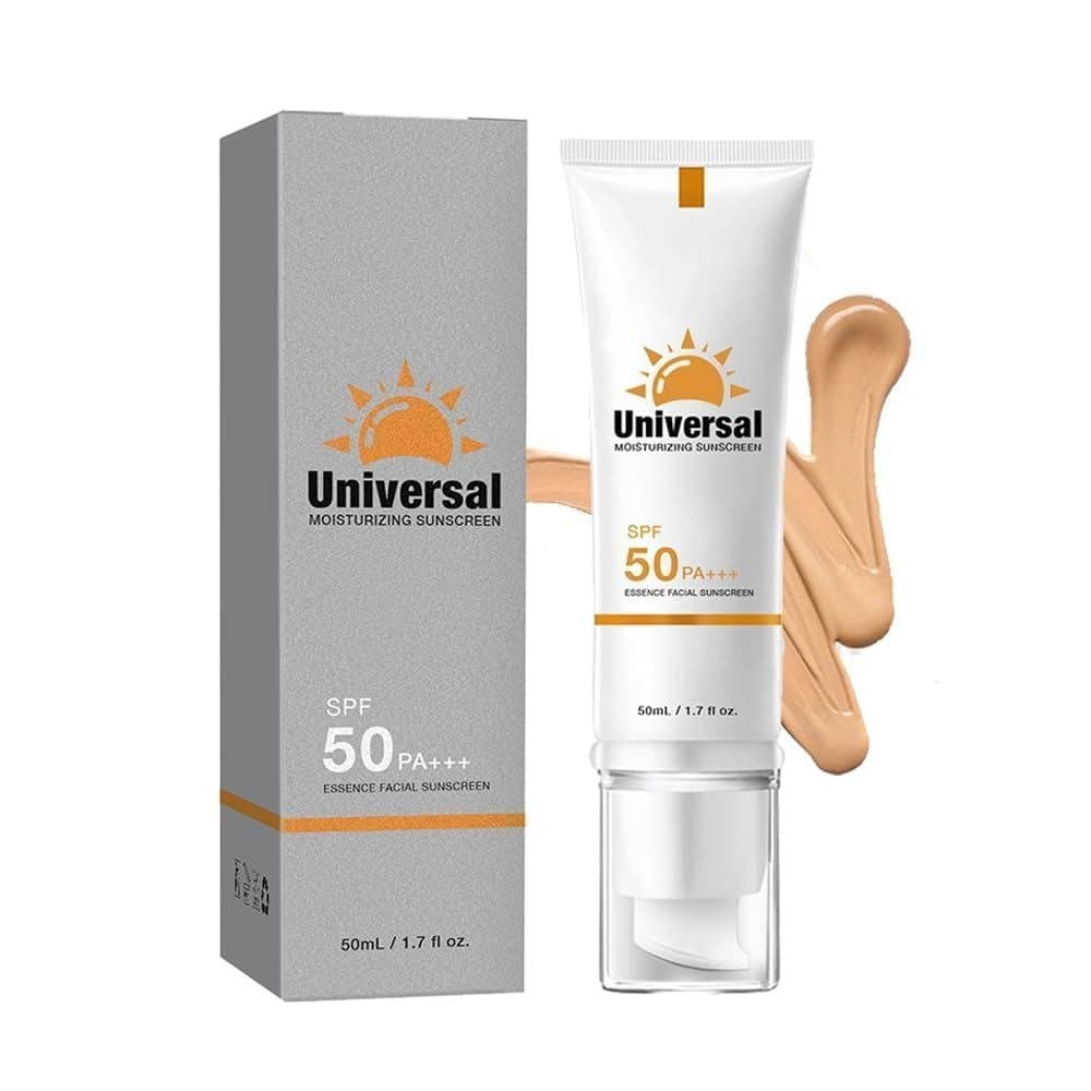 Protetor Solar Facial com Cor FPS 50, Protetor Solar Universal 50 Hidratante, Essência Solar Hidratante para o Rosto, Pr