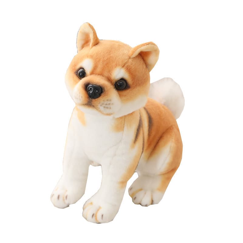 Brinquedo de pelúcia fofo e realista de Shiba Inu, brinquedo de pelúcia semi-realista de Shiba Inu, brinquedo educativo 