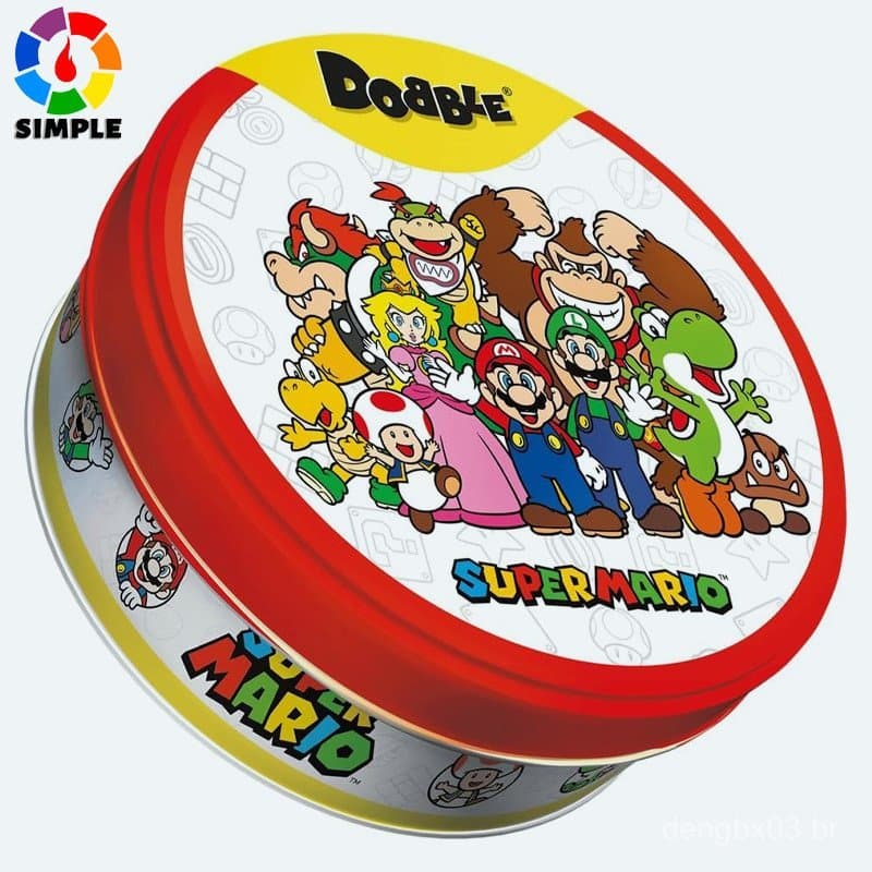 Capa Ecológica Dobble Super Mario |   Jogo de Observação e Velocidade Definitivo para Famílias e Crianças |   Idades a p