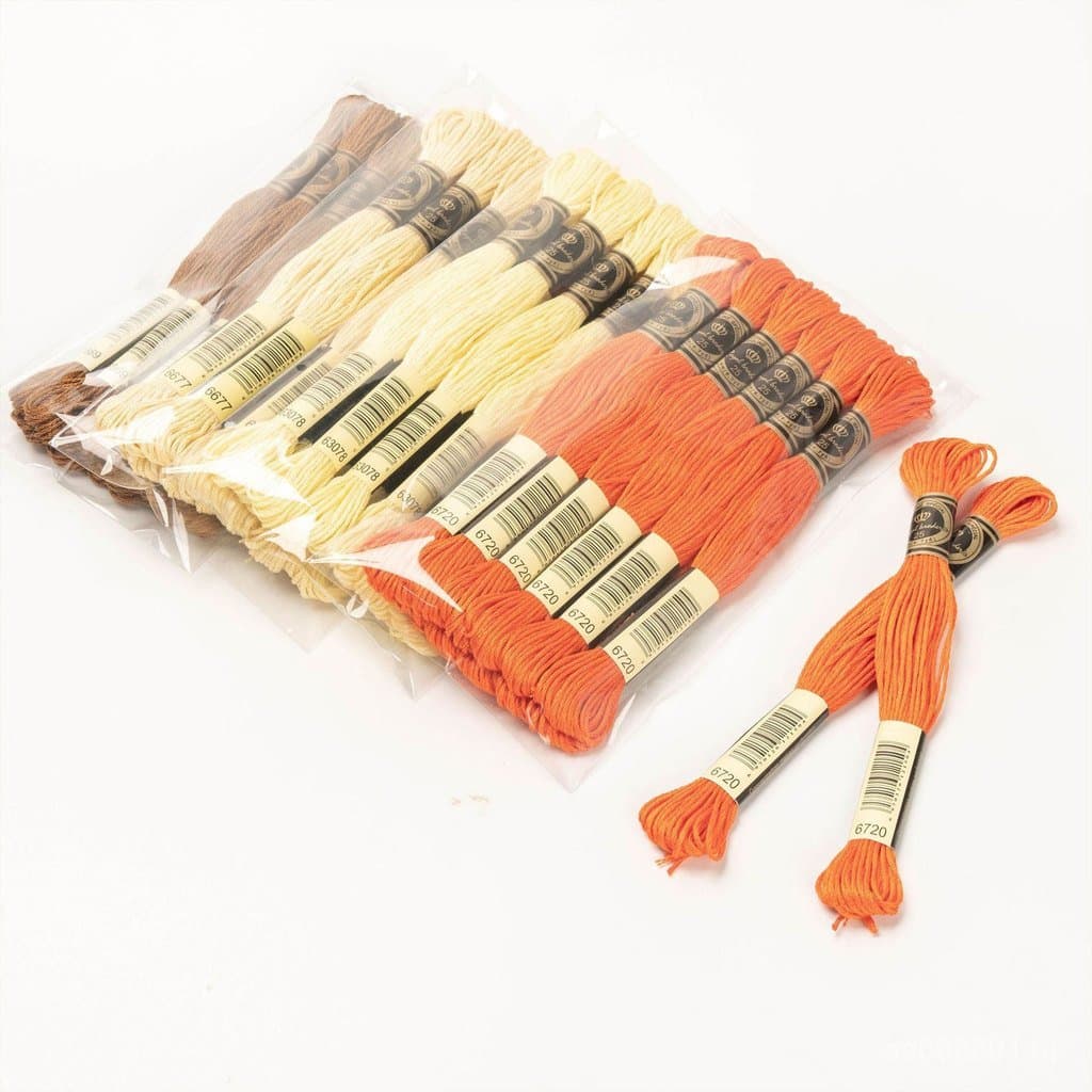 Linha de bordar 100% algodão, proveniente de algodão egípcio de fibra longa, linha R para ponto cruz, 482 cores à escolh