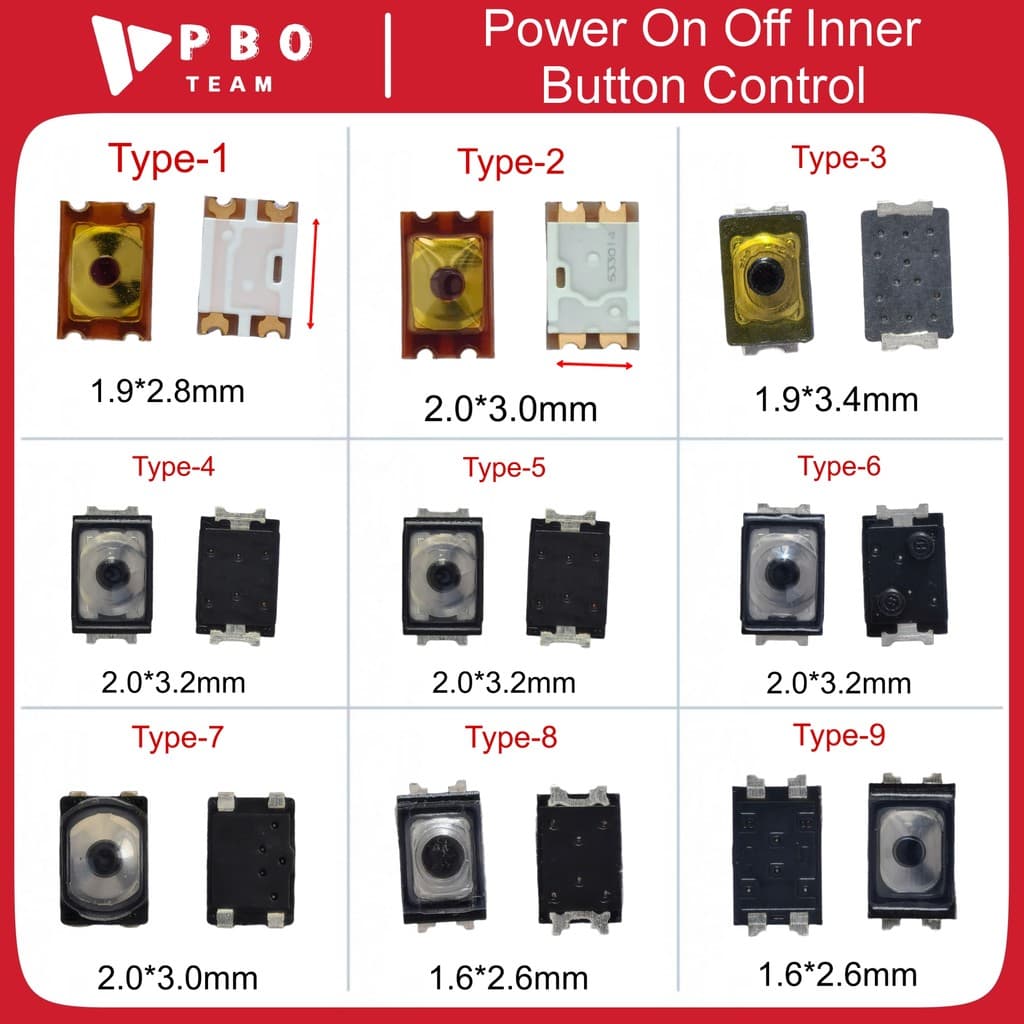 JDT 10 Pçs/Lote Power On Off Controle De Botão Interno Para Android Huawei Xiaomi OPPO Samsung Smartphone Interruptor De