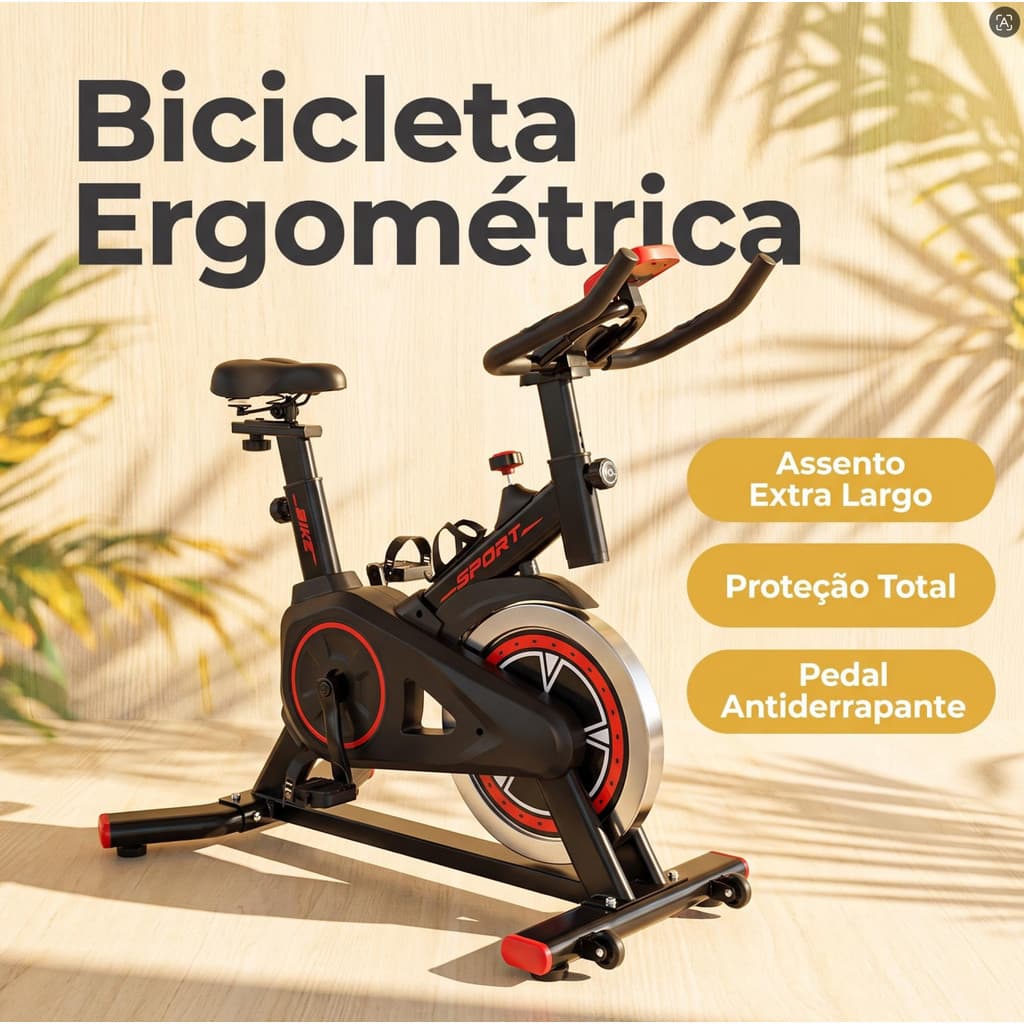 Bicicleta Ergométrica Spinning Fitness Academia 120kg Alta Perfomance Vertical Residencial Profissional