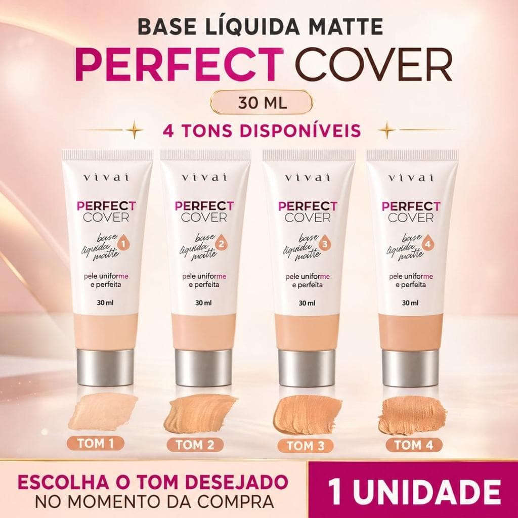 Base Líquida Matte Vivai Perfect Cover 30ml