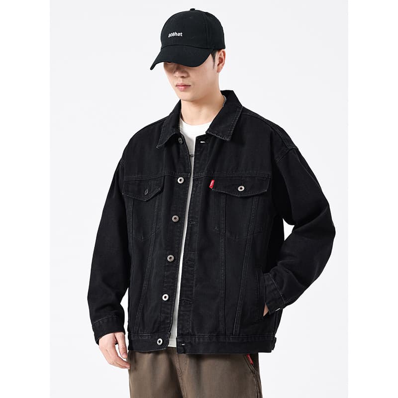 Jaqueta jeans americana masculina 2026 novo estilo masculino exclusivo Super bonito estudante universitário moda jaqueta