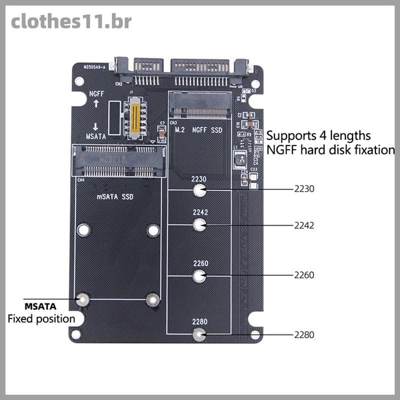 Gabinete Externo CLOT M . 2 SATA Para USB 3.0 Adaptador NGFF SSD E HDD BR