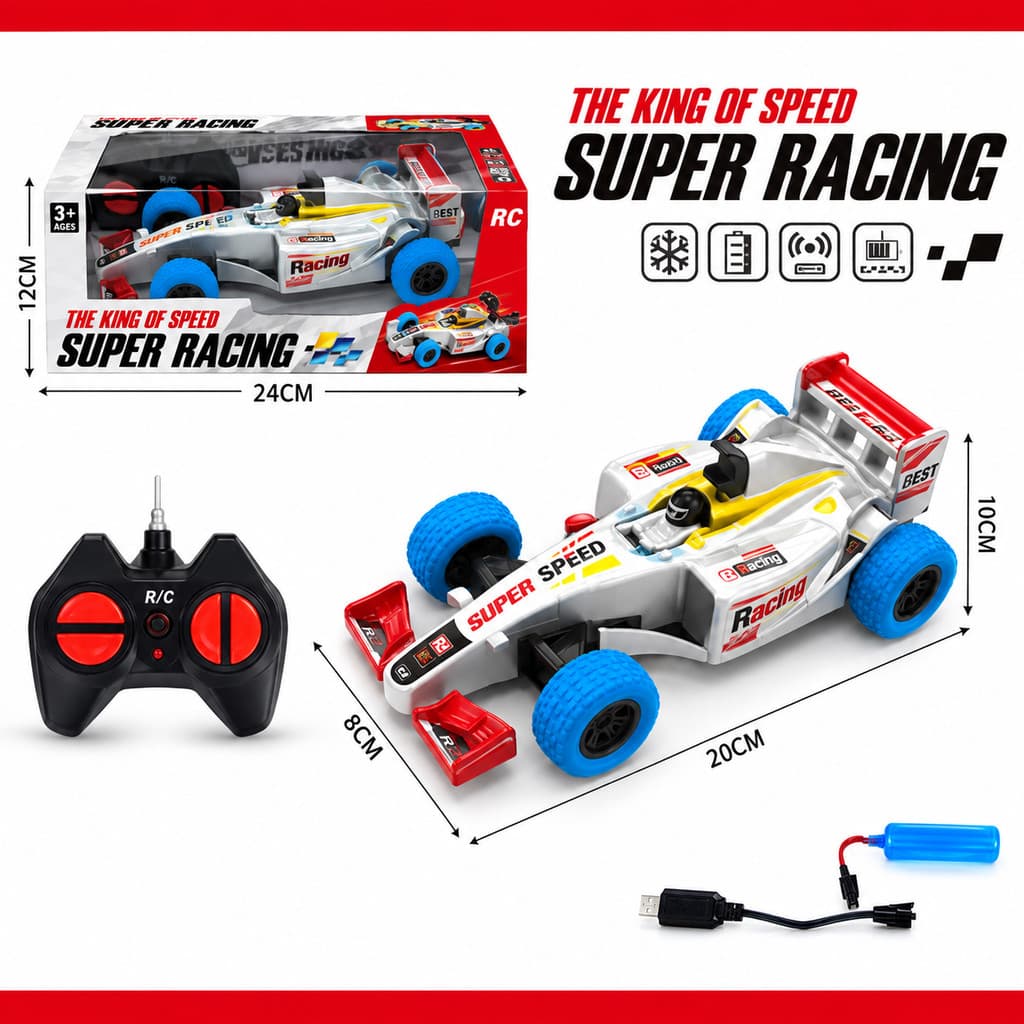 Carrinho de Controle Remoto Super Racing - Azul