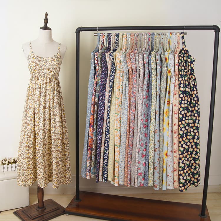 2022 quente novas cores verão Plus Size feminino algodão estilingue beira-mar vestido de férias vestido longo vestido de