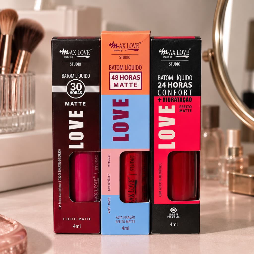 Batom Líquido Matte Max Love - Maquiagem Batom Matte MaxLove Beleza Gloss