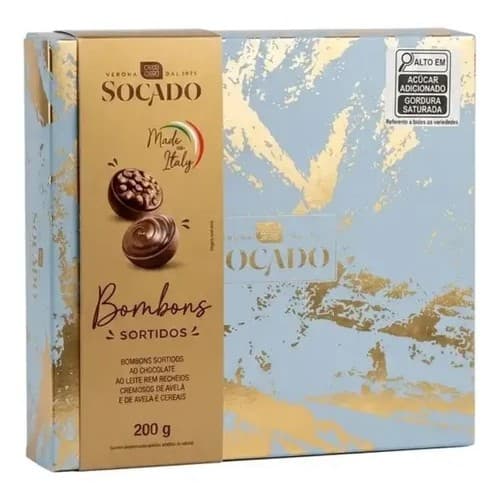Socado Made In Italy Caixa 200g De Bombons Sortidos Chocolate Italiano Importado