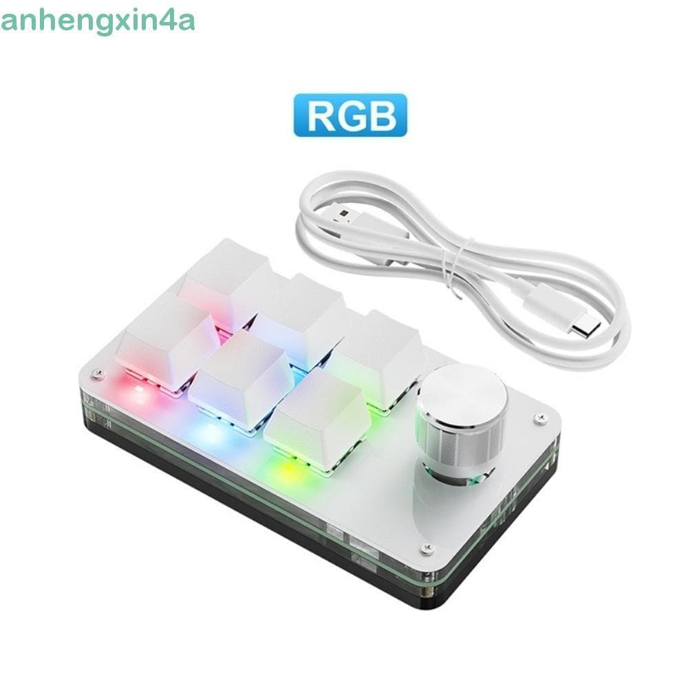 Teclados Para Jogos ANHENGXIN , Mini Teclado De Programação Personalizado Com Fio USB , Mecânico De 1 Botão E 6 Teclas