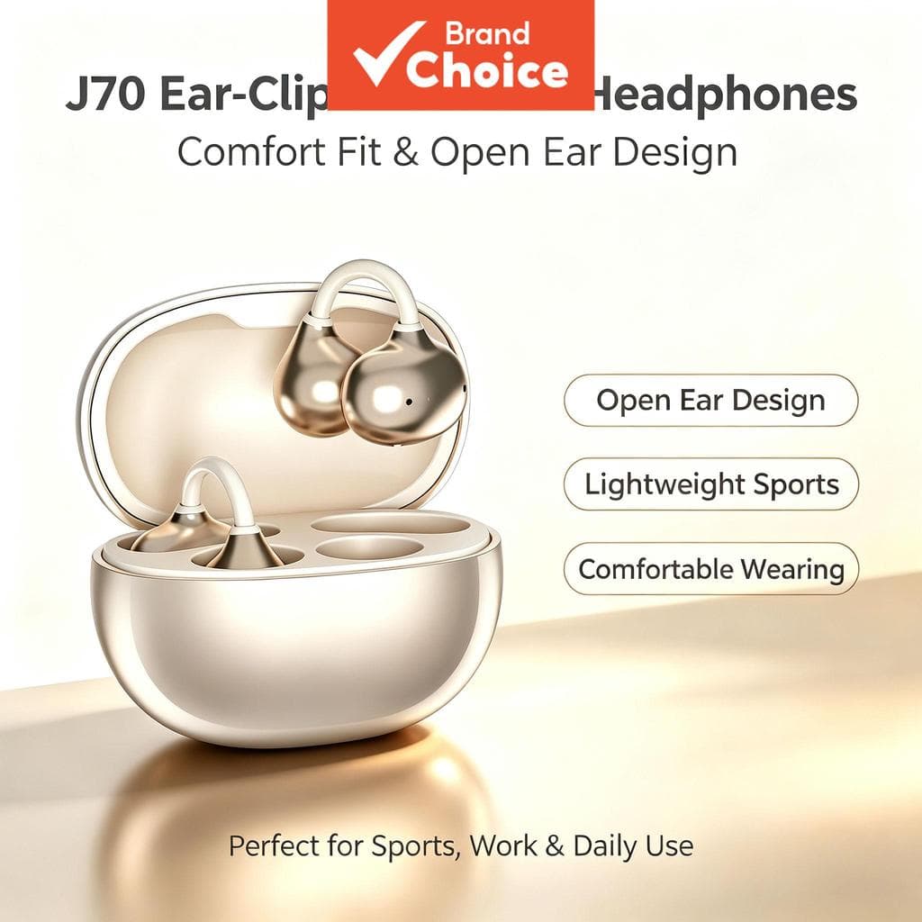 SPRISE Fones de Ouvido Bluetooth Sem Fio OWS, Fones de Ouvido Abertos com Clipe, Tecnologia de Áudio Clara, Fones de
