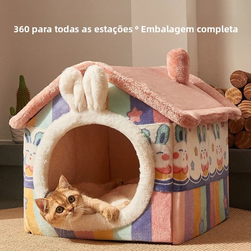 🔹Sucesso de Vendas🔹 Casinha de dormir fechada para gatos, uso em todas as estações, casinha de gato removível e lavável,
