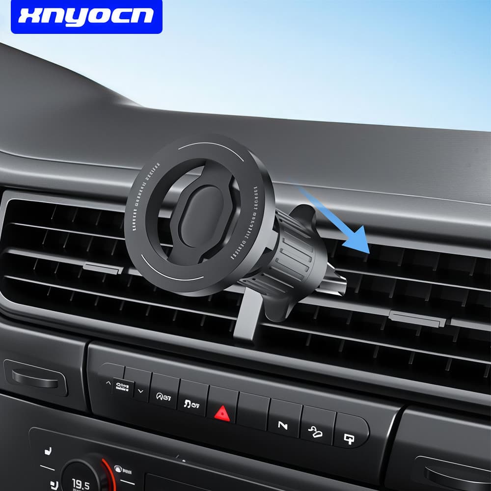 Suporte Magnético Para Montagem De Telefone Com Ventilação De Ar Carro Forte Clipe De Smartphone Rotação Giratória De 36