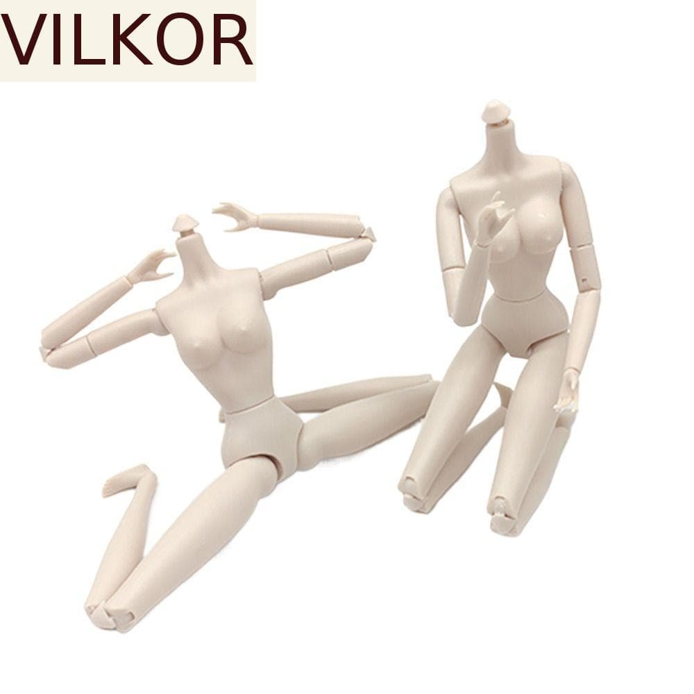 Bonecas BJD Nuas Articuladas VILKOR , Boneca Móvel 1/6 , Brinquedos De Nua De Pele Branca Super Modelo De Substituição