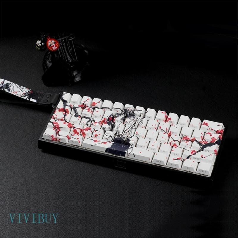 VIVI PBT Keycaps Perfil Original Corantes Sublimações Impressão Lateral Artesanais Para 60% 68 Teclados Mecânicos