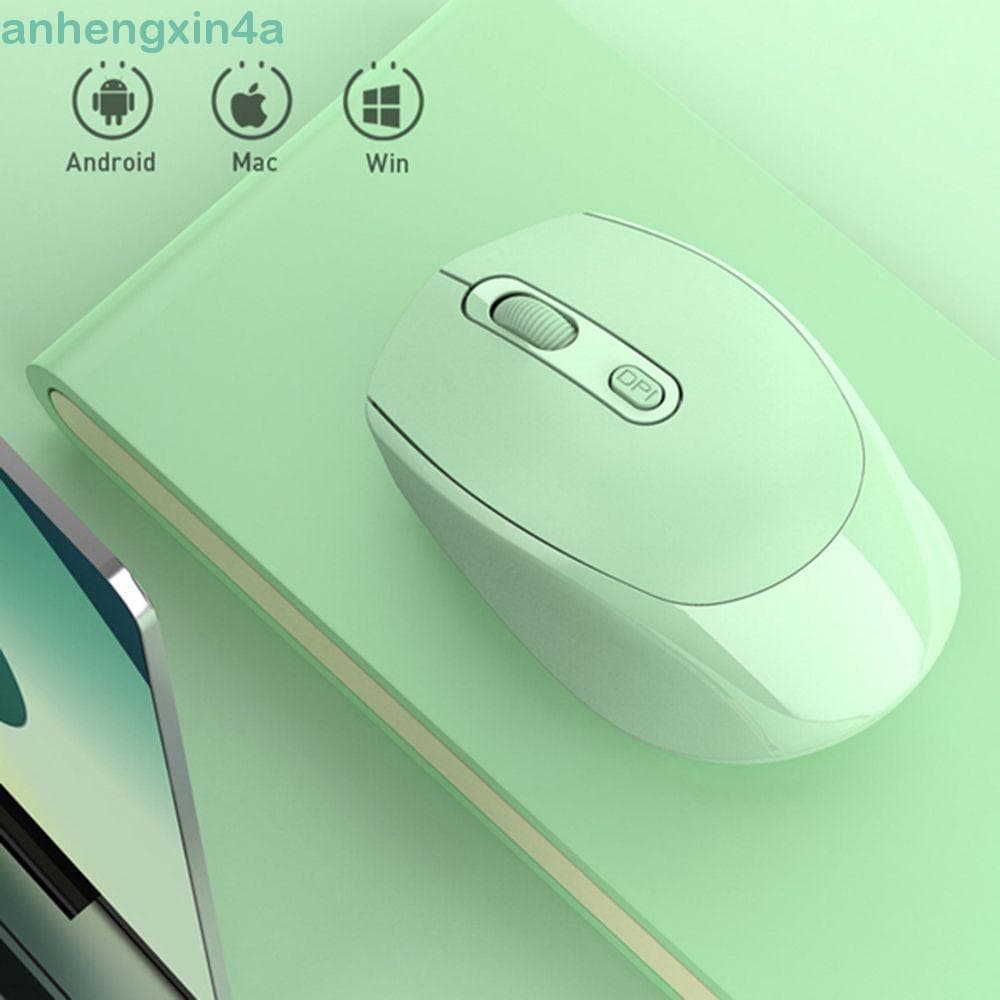 ANHENGXIN Mouse Mudo Sem Fio Modo Único Azul Rosa Mini PC Laptop Ratos Ergonômicos