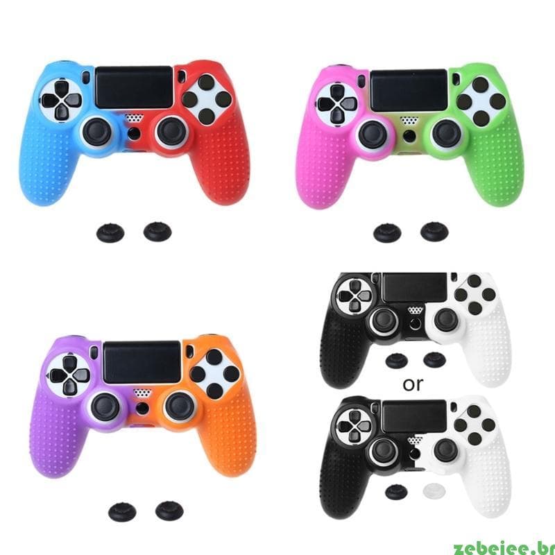 zebeiee Borracha Flexível Silicone Macio Para Capa Concha Controle Videogame Joystick