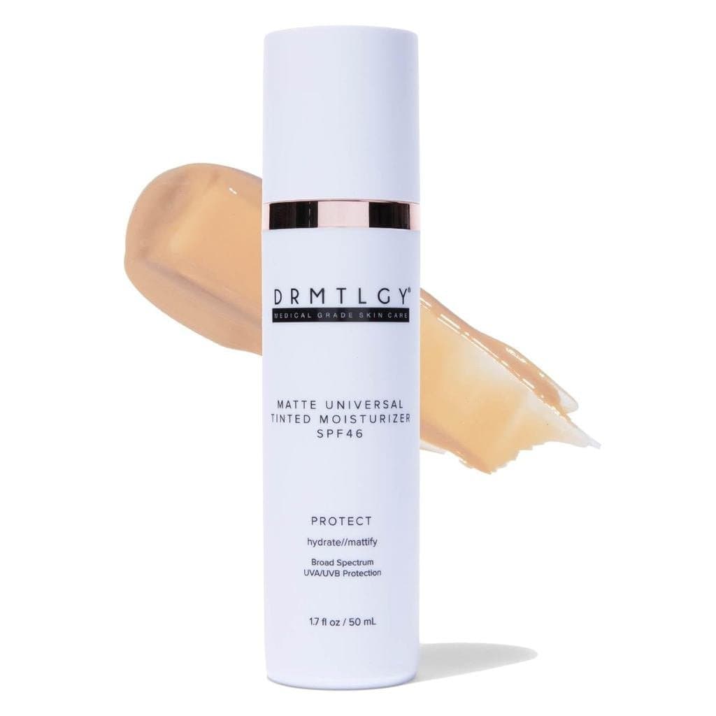 DRMTLGY Protetor Solar Hidratante e Controlador de Oleosidade SPF 46 – Protetor solar facial anti-envelhecimento com sen