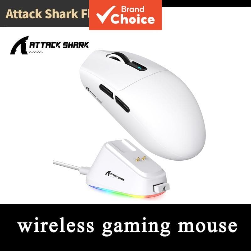 Mouse Gamer Sem Fio ATTACK SHARK G3Pro 3 Modos PAW3311 25000DPI 8 Teclas Programáveis 55g Mouse Leve para Notebook e