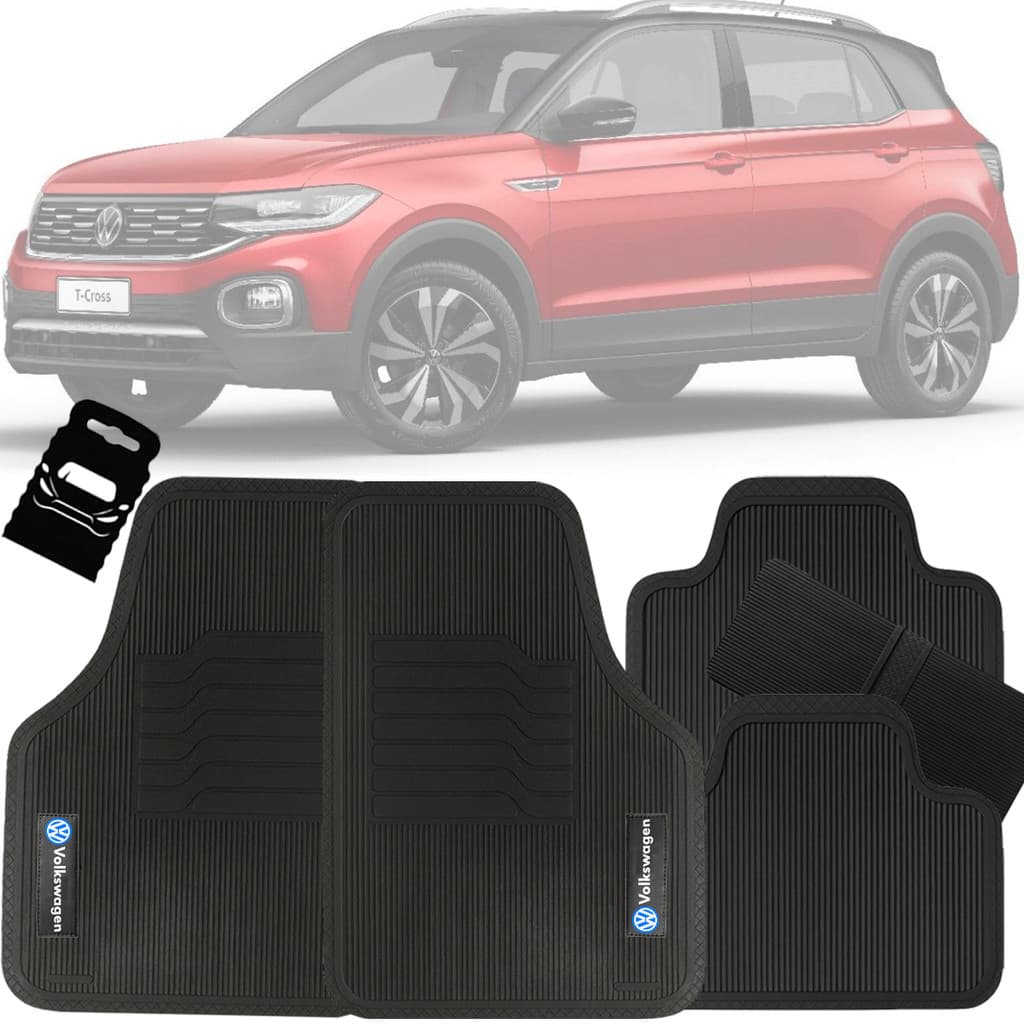 Tapete Automotivo Universal Borracha T-cross 2020 2021 2022 2023 2024 2025 2026