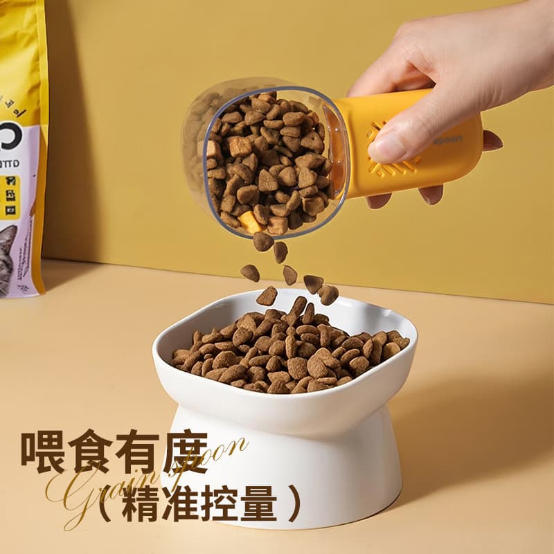 Colher para ração de gato, colher para ração liofilizada, colher para ração de cachorro, colher multifuncional destacáve
