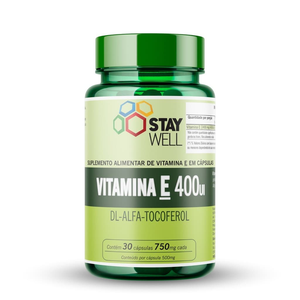 Vitamina E Stay Well 30 Cápsulas – Suplemento Alimentar de Vitamina E