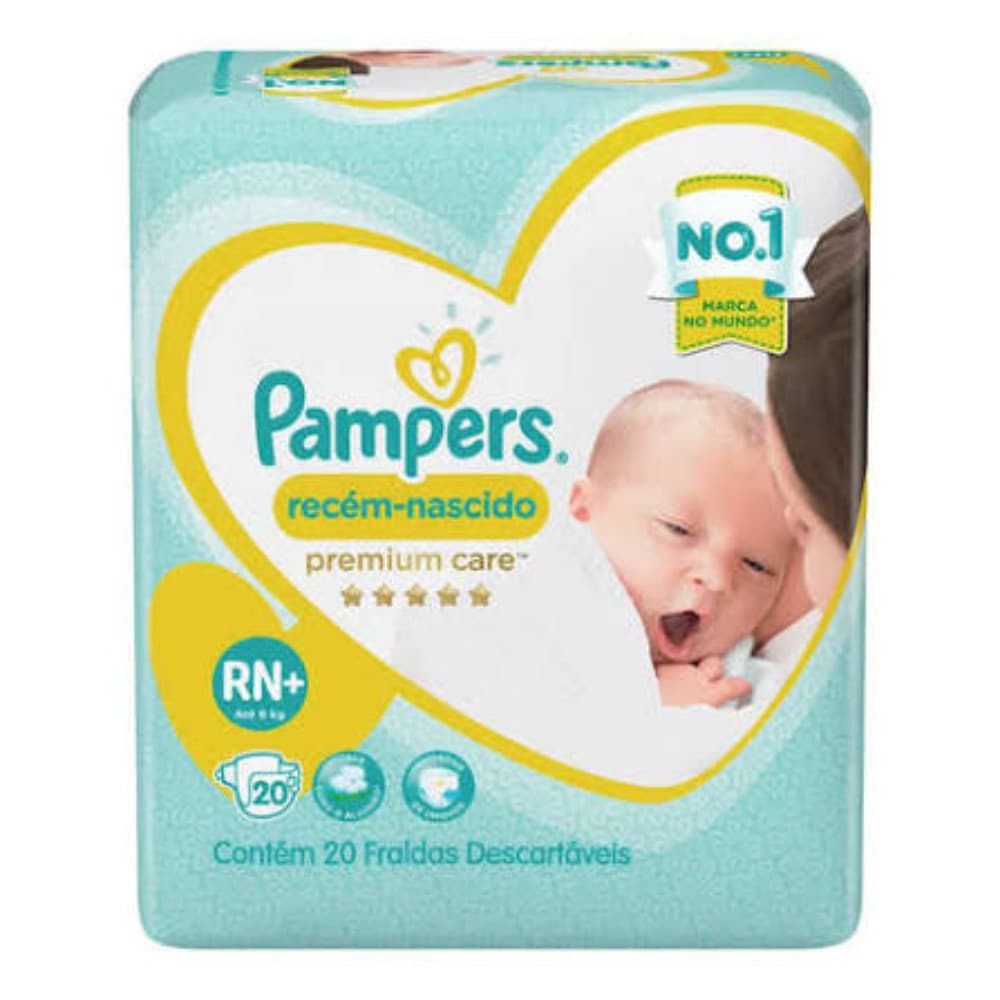 FRALDA PREMIUM CARE CARE RN+ 20UN PAMPERS