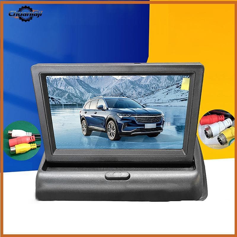 Chuaniaji Monitor De Câmera De Visão Traseira Do Carro Dobrável 4.3 " TFT LCD HD Tela Reversa LED Baup Para Estacionamen