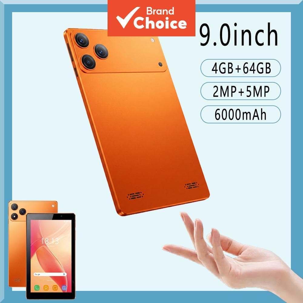 Tablet Android 13 com suporte a Wi-Fi e Bluetooth, câmeras duplas, 4 GB de RAM, 64 GB de ROM, grande capacidade de
