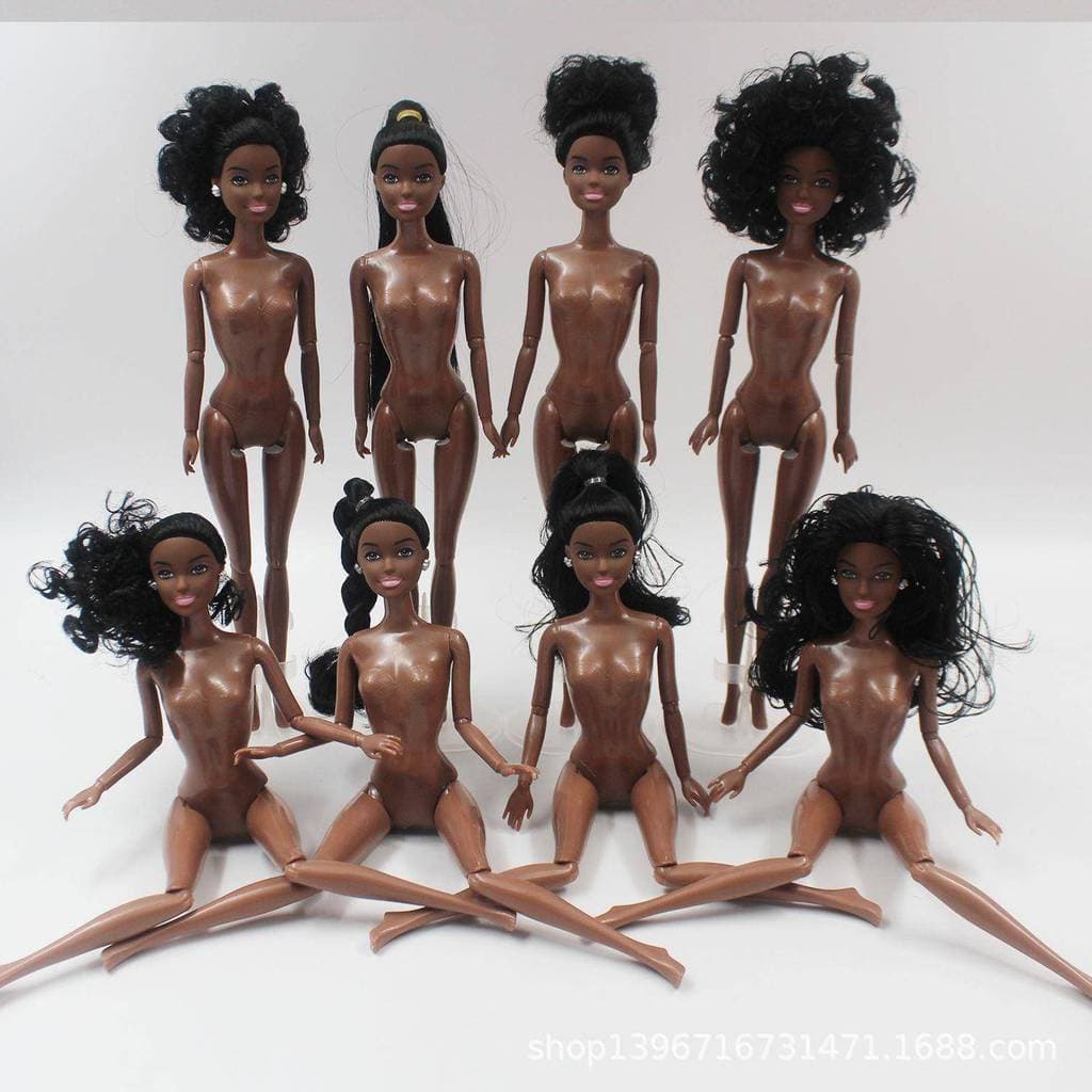 Boneca preta africana 11 corpo articulado comércio exterior Cross-Border 30cm boneca de 6 pontos